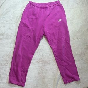 Nike Purple Track Pants with White Logo